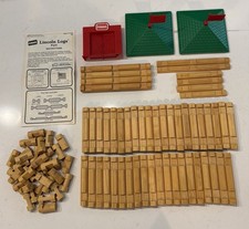 Vintage Lincoln Logs Fort Set 1993. Missing Stickers For Flags. EUC