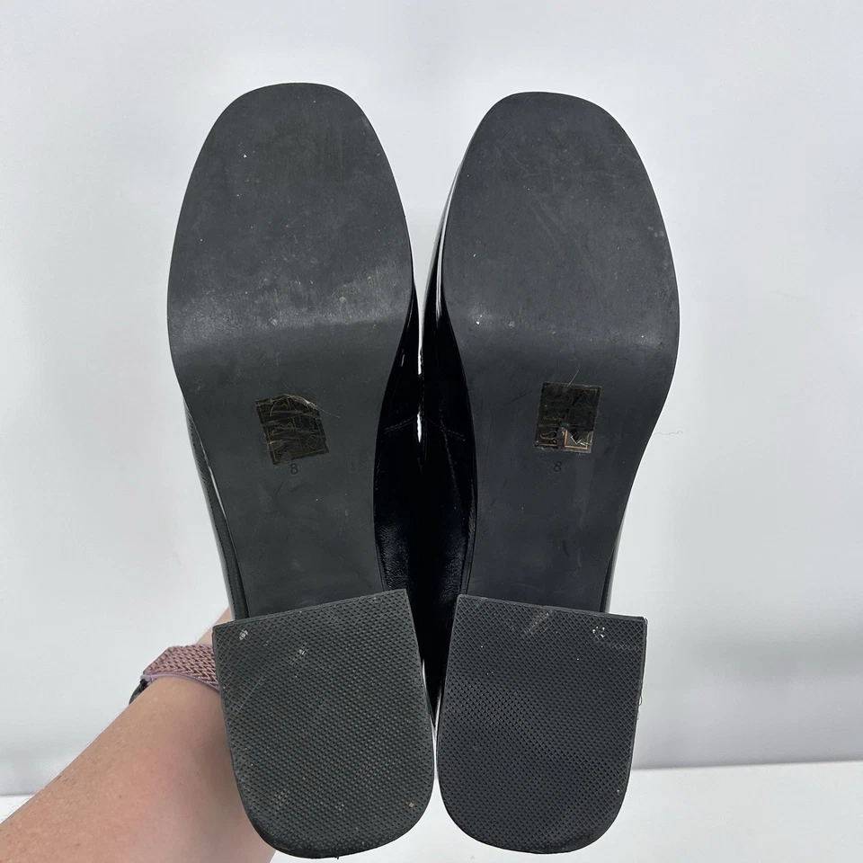 Студенческие коренастые мокасины из лакированной кожи Jeffrey Campbell размер 8 черные Y2K Academia - Изображение 4 из 4