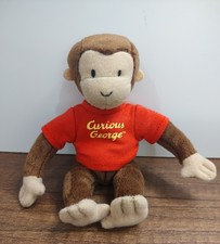 Vtg Gund CURIOUS GEORGE 6" Plush Monkey Stuffed Animal Toy Red Shirt S4