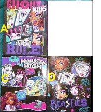 Monster High FOLDERS NEW 2 Pocket School Portfolio Folder Your Choice of Style