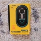 Sony Sports Walkman Radio Cassette Player Yellow Vintage - Tested-Works (WM-F45)