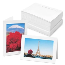 48 Pack Photo Insert Cards with Envelopes, White, 6.25 x 4.25 inches