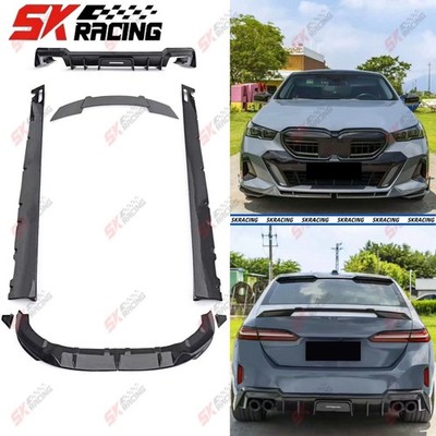 Front Rear Lip Wing Side Skirts Body Kits For BMW 5Series i5G60 Dry Twill Carbon