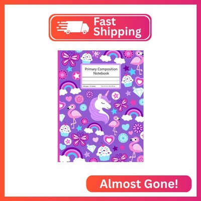 Primary Composition Notebook: Draw and Write Journal for Grades K-2 with Dotted 