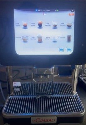 LaCimbali S30 CP10 Super Automatic Espresso Machine Silver Black Grinder