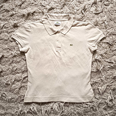 Lacoste Polo Shirt | Classic Fit | Größe M | Beige | Vintage y2k
