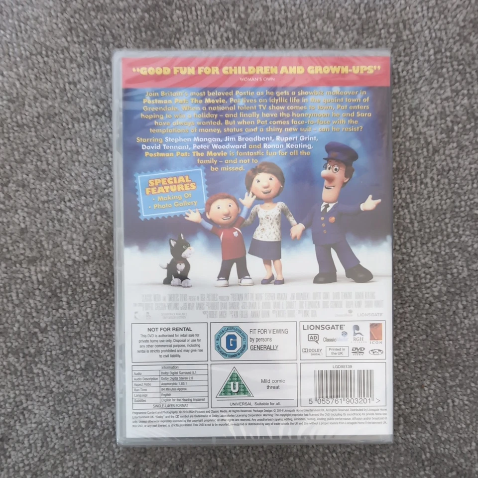 Postman Pat: The Movie DVD (2014) Mike Disa cert U ***NEW*** Fast and FREE P & P - Image 2 of 2