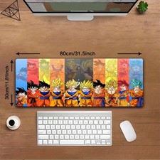 40 90cm1pc DRAGON BALL Goku Anime Gaming Mouse Pad with Goku, Vegeta, Trunks G