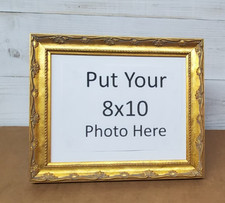 Vintage Ornate Gold 8x10 Handmade Frame for photo, prints, weddings Made in USA