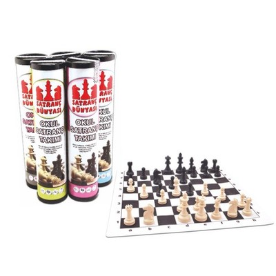 Chess World Roll Cylinder Chess Set große Größe Schachfigur und Board Star 10504