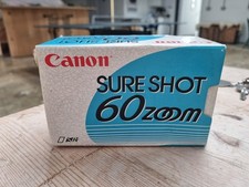 Canon Sure Shot 60 Zoom 35mm Film Camera Boxed In VGC New Battery With Booklets