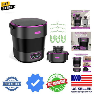 #ad Portable Washing Machine Folding 20L Mini Washer and Spin Dryer 3 Cleaning ... $142.99