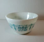 PYREX AMISH Butter Print Bowl 1.5 Pint TEAL on WHITE Vintage Original WHOLESALE