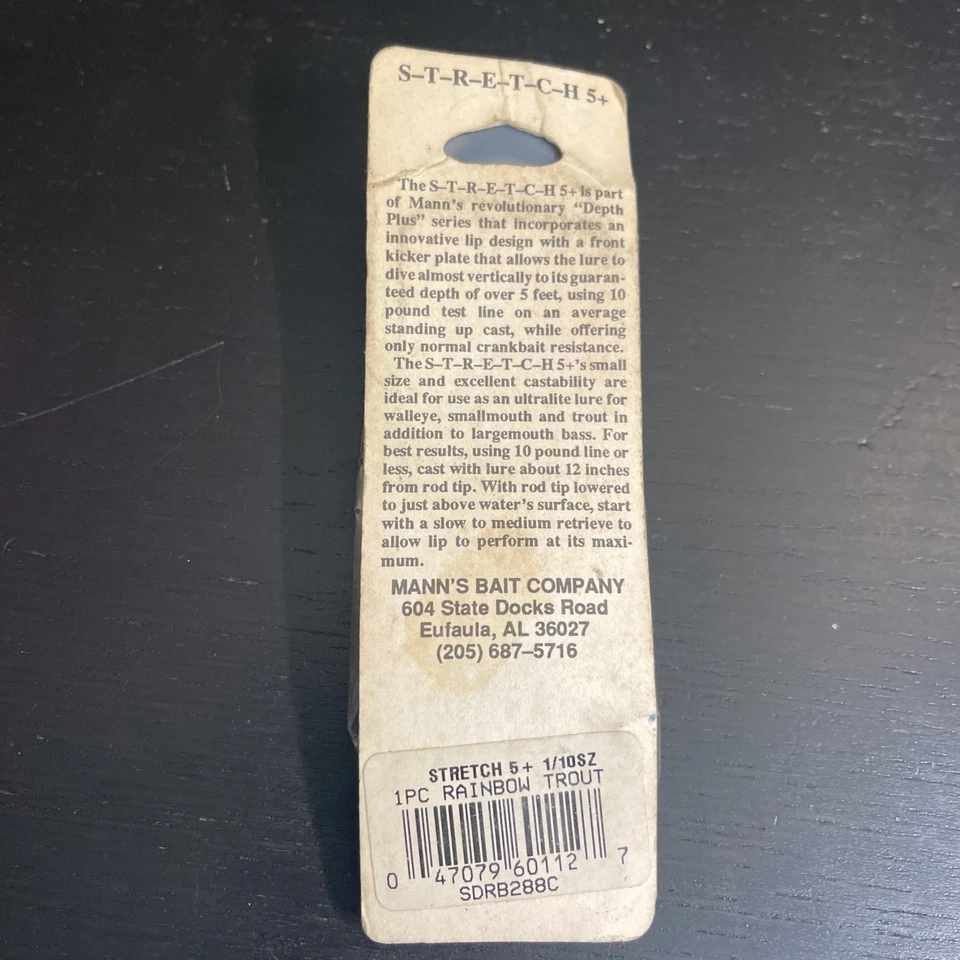 Manns Stretch 5+ Rainbow Trout Crankbait Fishing Lure, 2 3/4" NOS - Image 4 of 4