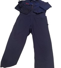 Retro Sears Navy Blue Coveralls. Made in USA Mechanic Pockets Zippers 46XT new