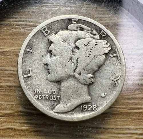 1928-D Mercury Dime - Actual Coin Shown - Free Shipping & Tracking INV#147