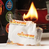 Quickfire Fire Starter W/ 30 Year Shelf Life - 10 Minute Burn - Food-safe Quickfire Fire Starter W/ 30 Year Shelf Life - 10 Minute Burn - Food-safe