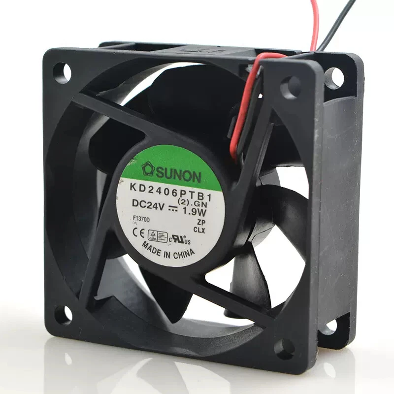 SUNON Cooling Fan KD2406PTB1 24V 1.9W 6025 6CM 60x60x 25mm 2.4"x2.4"x1" - Image 3 of 4