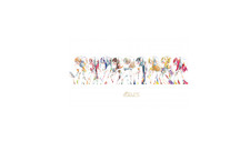 Anime love live sunshine white headphones collage simple Playmat Game Mat Desk