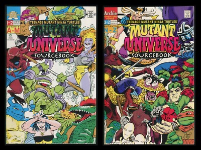 Teenage Mutant Ninja Turtles Mutant Universe Sourcebook Comic Set 1-2 Lot TMNT