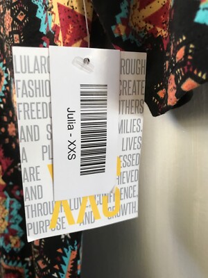 Robe LuLaRoe Julia Taille XS - Motif Aztec Orange Brûlé - Neuve Avec Étiquettes