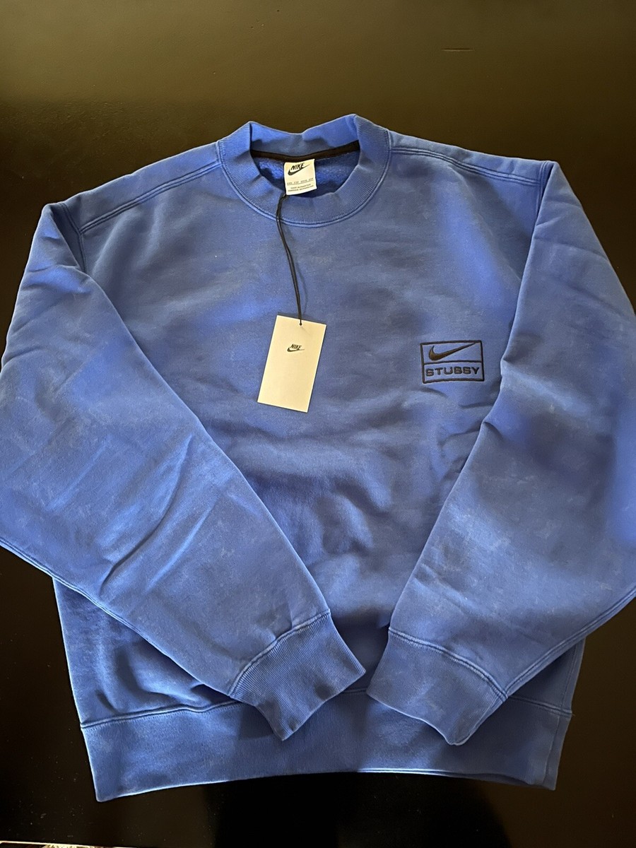 Stussy x Nike Acid Wash Crew Blue つらかっ ステューシー x ナイキ 