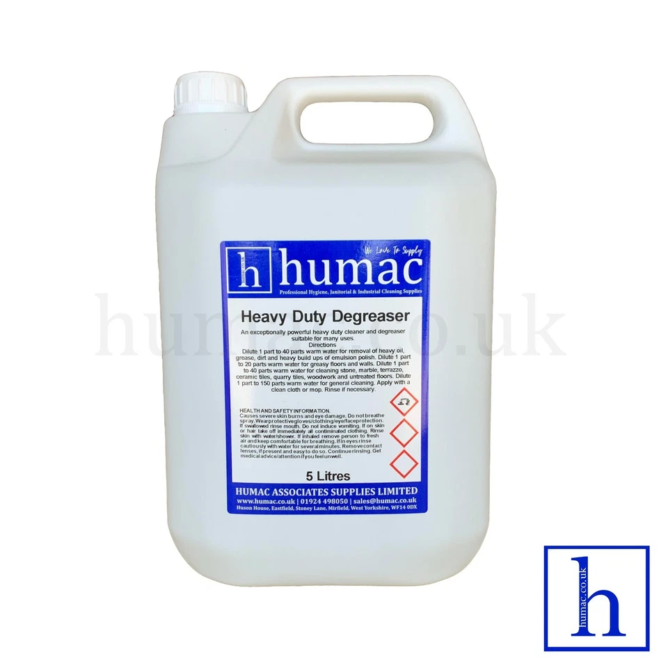 5L Heavy Duty Degreaser Kitchen Engineering Highly Concentrated Cleaner HUMAC