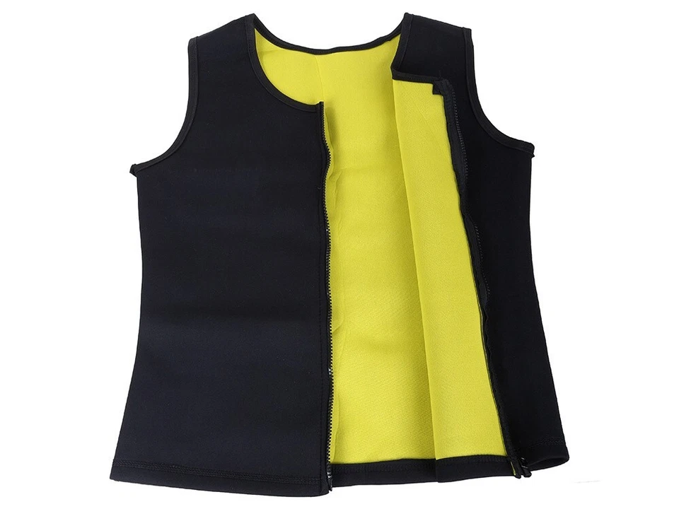 CANOTTA SNELLENTE CON ZIP UOMO HOT SHAPERS DIMAGRANTE FITNESS GRASSO ADDOMINALE - Immagine 3 di 3