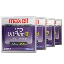 4x Maxell LTO Ultrium 3 Data Cartridge 400GB 800GB