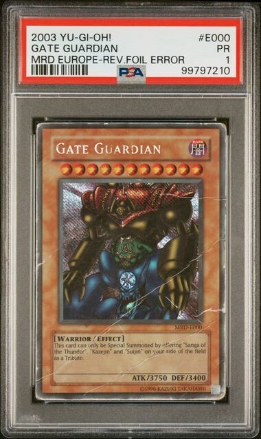Gate Guardian MRD-E000 Secret Rare 2003 Yugioh Card PSA 1 REV 