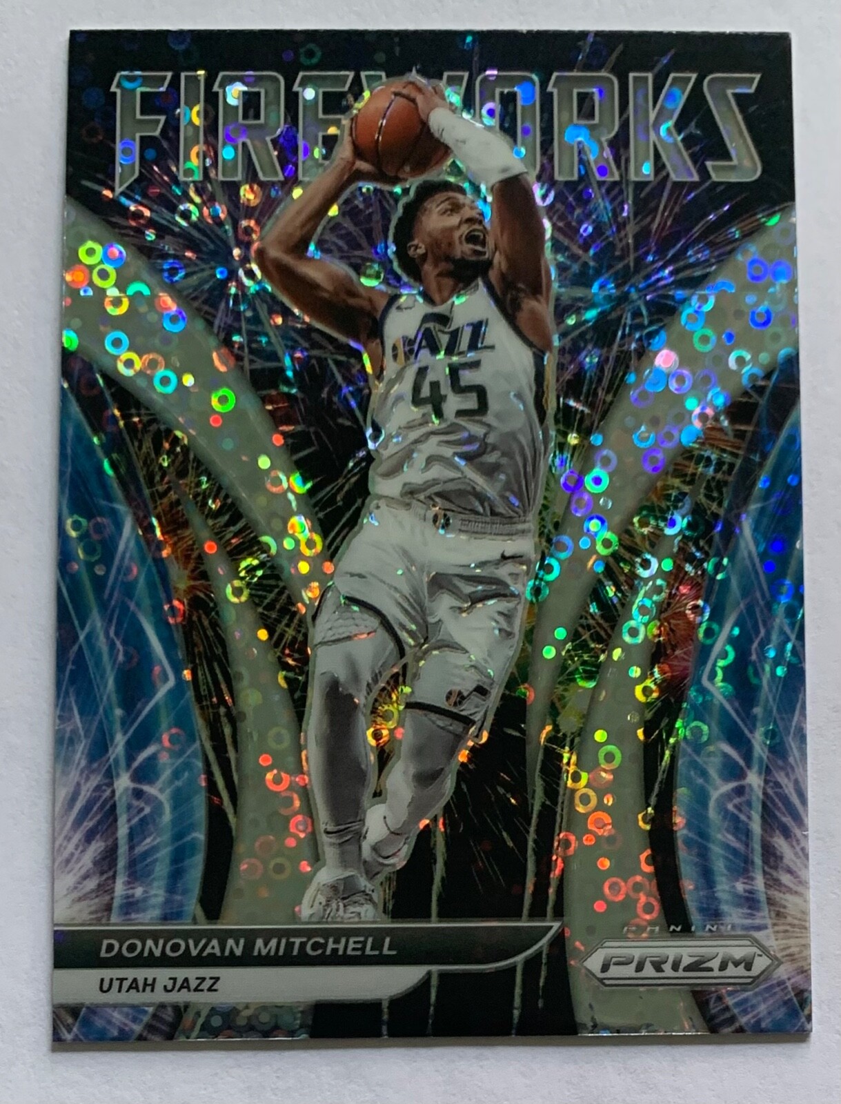 2021-22 Panini Prizm Fireworks Fast Break Prizm Donovan Mitchell #10-Utah Jazz