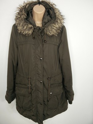 MEDIUM GREY FAUX FUR HOODED COAT ZIP 