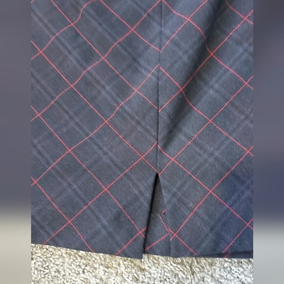 Express Navy Blue, Gray and Red High Waist Pencil Skirt Size 14&nbsp;