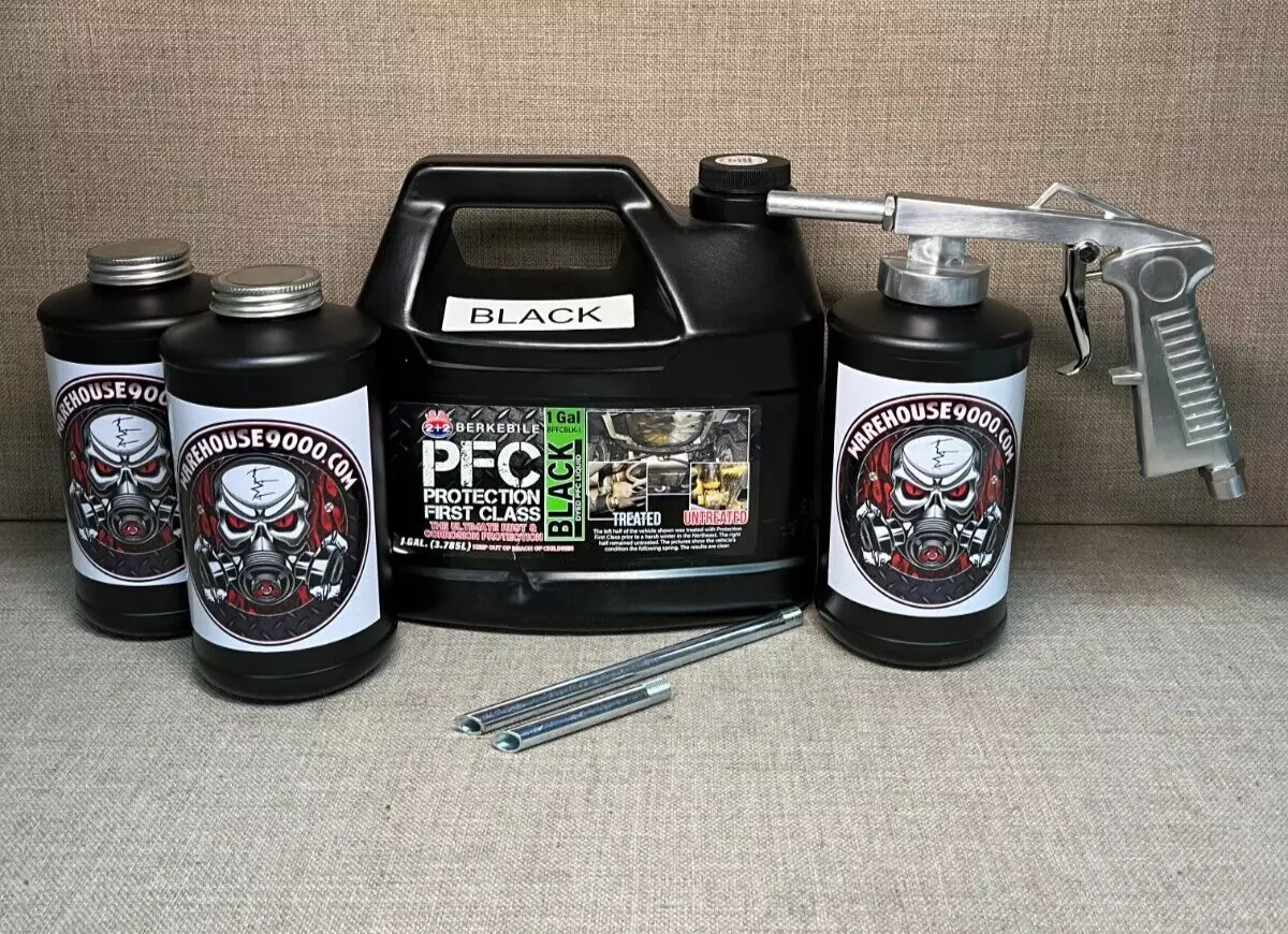 Gallon PFC Black Standard Undercoating Gun and 3 Black Quart
