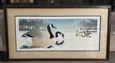 Warren Woodward Canadian Geese Limited Edition Signed Framed Print Serigraph