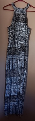 Dress Medium New Womens Three Pink Hearts Maxi Pull Over Elastic Waist Dress