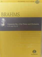 Eulenburg audio + partition concerto Brahms n°2 pour piano et orchestre