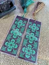 Bookmark tassel geometric organic pattern