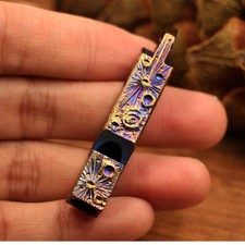 EDC Handmade Titanium Alloy Safety Whistle Outdoor Emergency survival Whistle