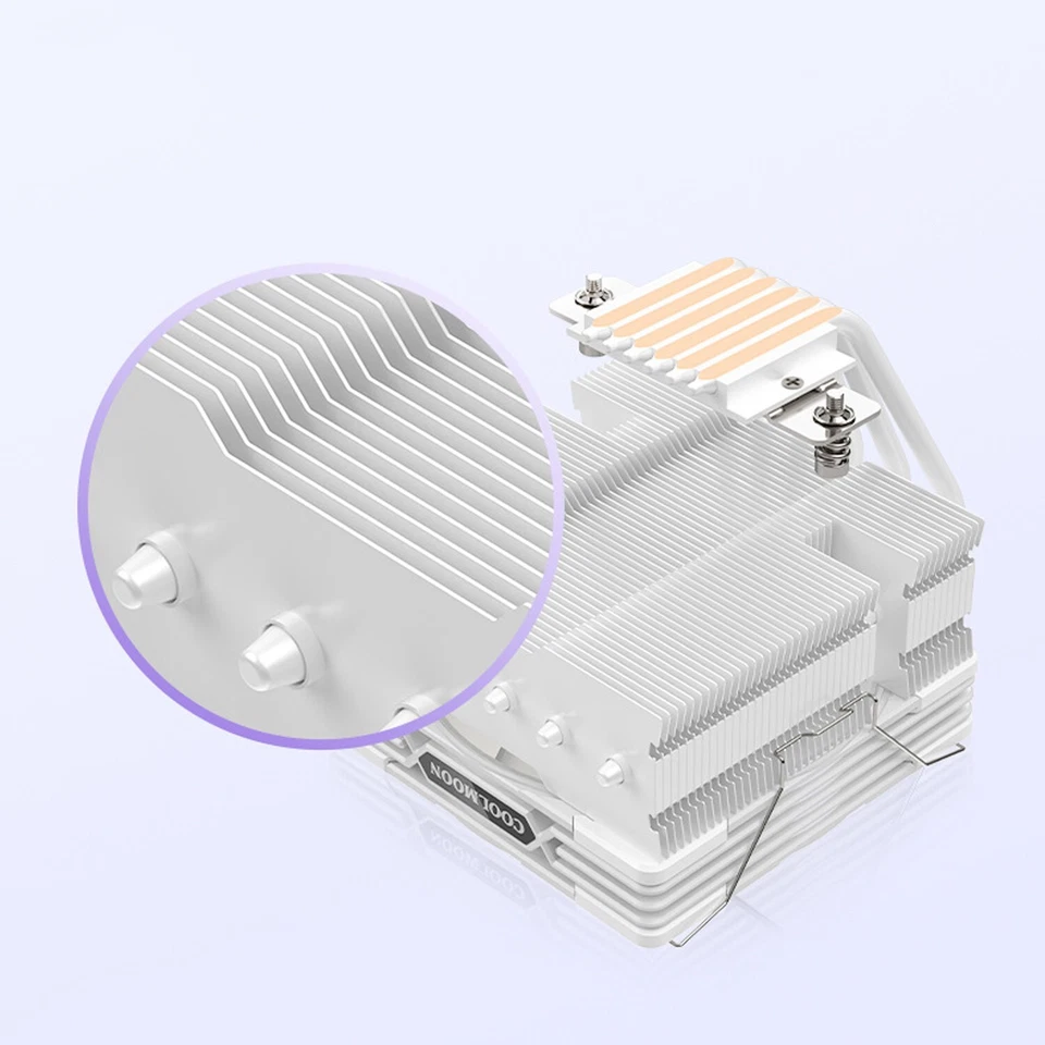 CPU Cooler 190W TDP 120mm PWM Fan 72.15 CFM 6 Heatpipes ARGB AM4 AM5 LGA1700 - Image 4 of 4