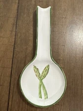 Vintage Hand Painted Florence Italy Pottery Spoon Rest Maioliche IL Bargello EUC