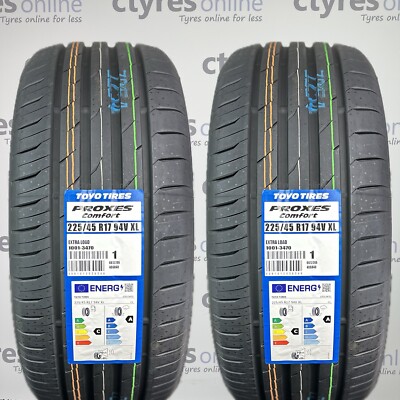 2X New 225 45 17 Toyo Proxes Comfort 94V XL 225/45R17 *C/A RATED