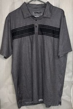 Pebble Beach Dry-Luxe Golf Performance Men's Sz Large Gray Polo Shirt - PreOwned