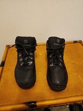 Kids Timberland Euro Hikers Black Hiking Lace Up Toddler Boots Size 3 VG