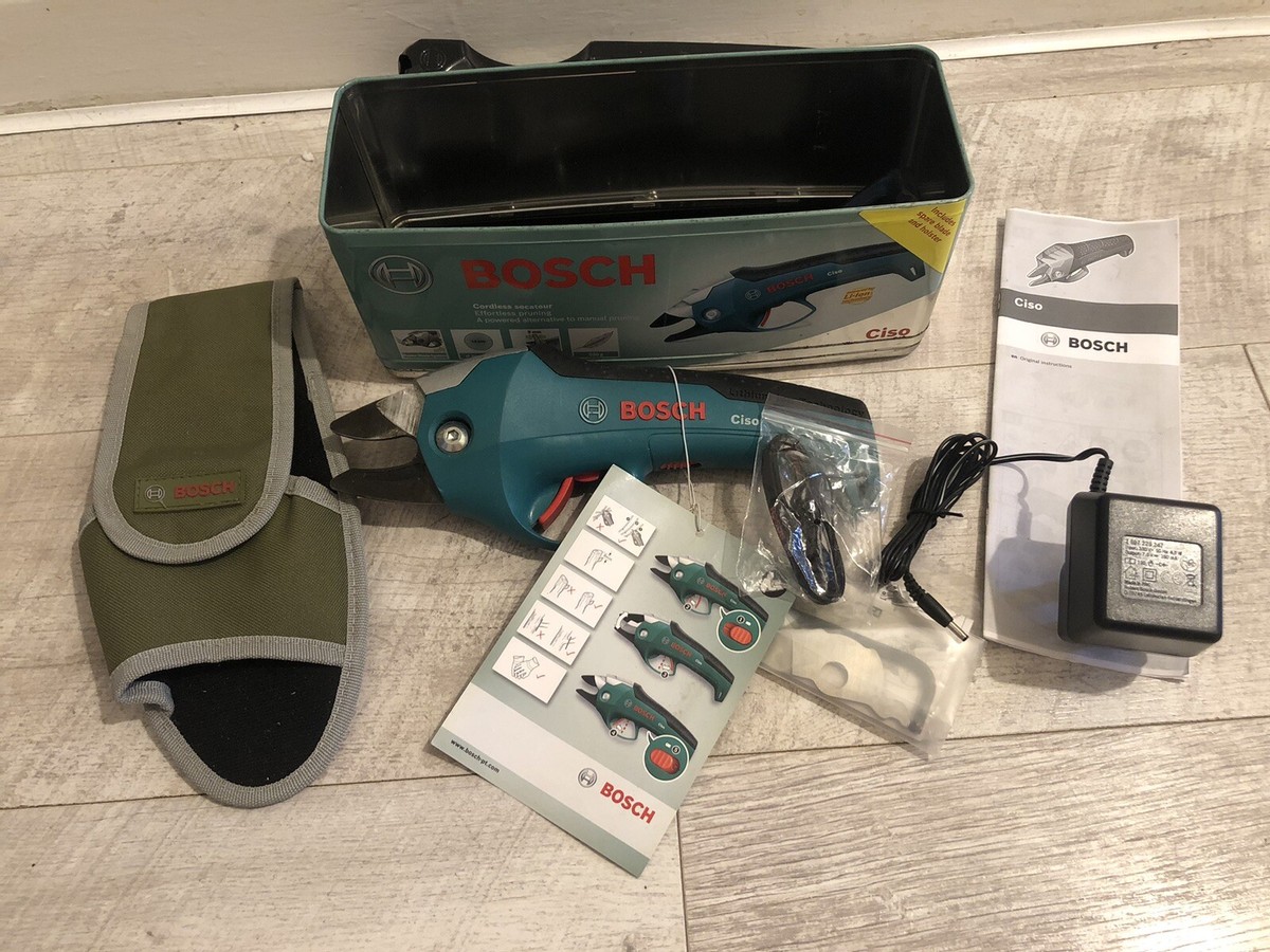Bosch Ciso Cordless Secateurs New Spare Blade Holster Manual Boxed Sparsely  Used