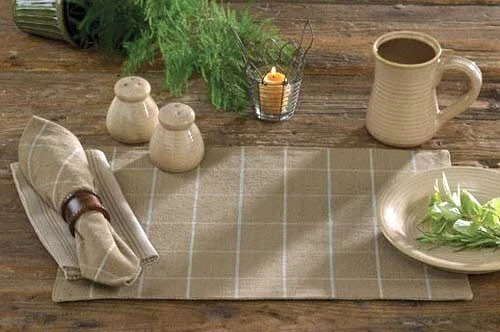 Corredor de Mesa 54 en Diseños de Parque Colores Neutros Beige Cuadros Rayas Empedrado Foto 4 de 4