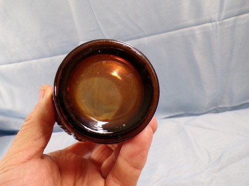 Vintage Dugan Amethyst Carnival Glass Heavy Iris Tumbler - Picture 4 of 8