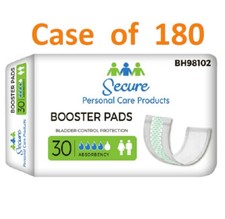 180 Secure Booster Pad DUO 12 Inch, Heavy Absorbency liner Bladder Pad Unisex