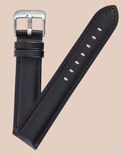 Ernst Benz 20mm X 18mm Black Band Wmatching Stitch And Original Buckle