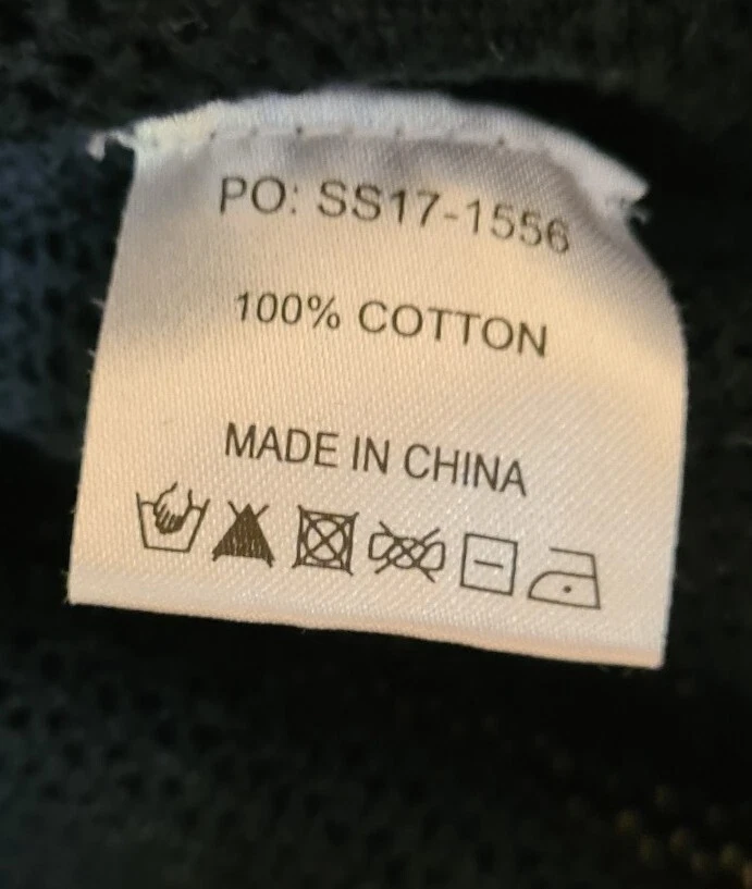 Hush Jumper Pullover Navy Blue Star Open Knit Tie Front Size 8 - Image 4 of 4